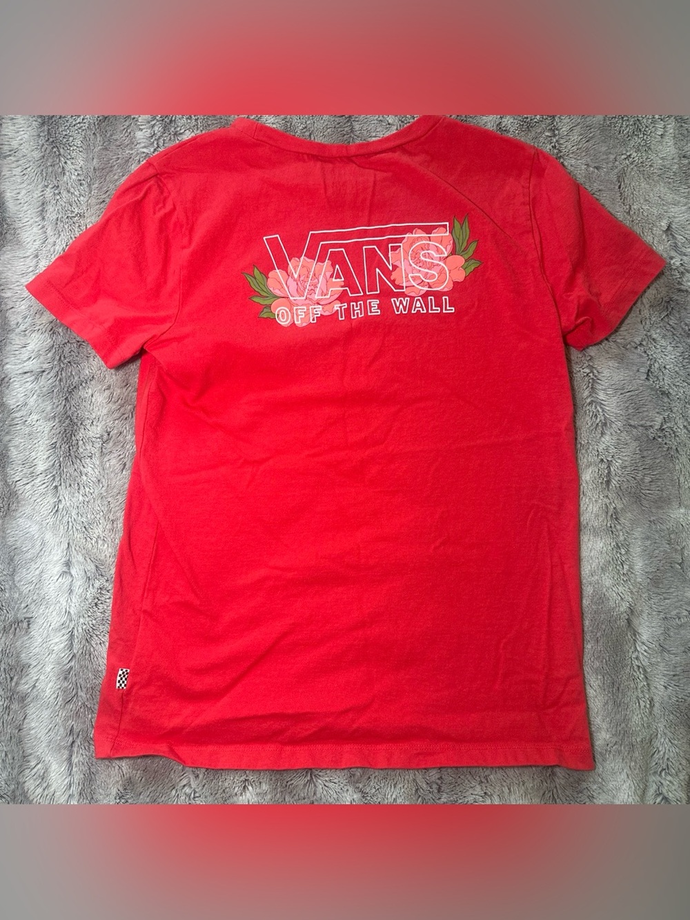 LIKE NEW women’s small Red ‘Vans’ t-shirt with flowers